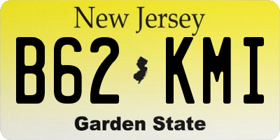 NJ license plate B62KMI