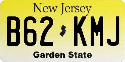 NJ license plate B62KMJ