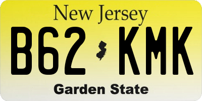 NJ license plate B62KMK