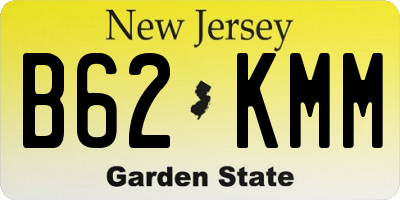 NJ license plate B62KMM