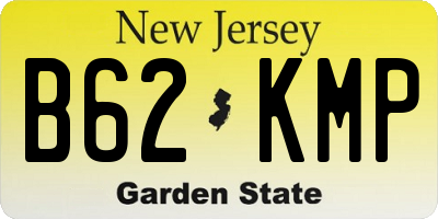 NJ license plate B62KMP