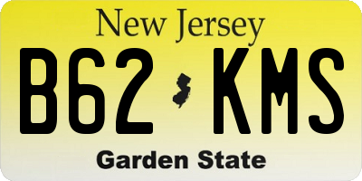 NJ license plate B62KMS
