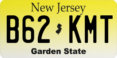 NJ license plate B62KMT