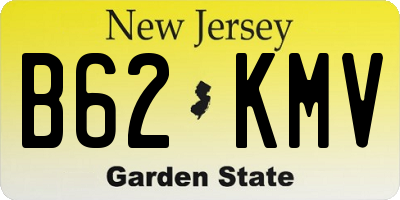 NJ license plate B62KMV