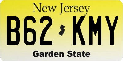 NJ license plate B62KMY