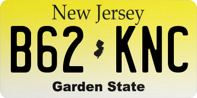 NJ license plate B62KNC