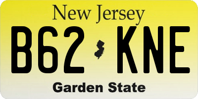 NJ license plate B62KNE