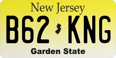 NJ license plate B62KNG