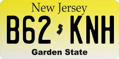 NJ license plate B62KNH