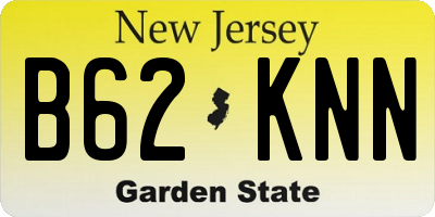 NJ license plate B62KNN
