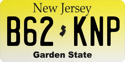 NJ license plate B62KNP