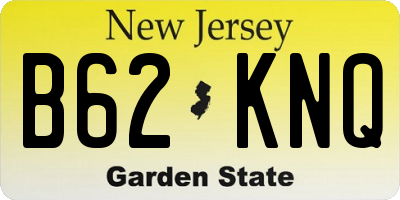 NJ license plate B62KNQ