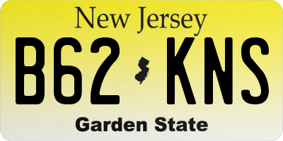 NJ license plate B62KNS