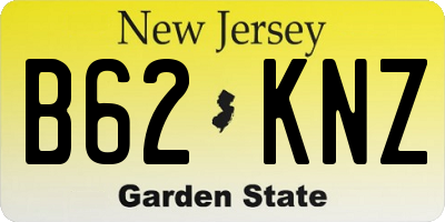 NJ license plate B62KNZ