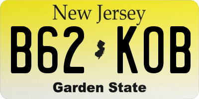 NJ license plate B62KOB