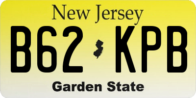 NJ license plate B62KPB
