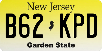 NJ license plate B62KPD