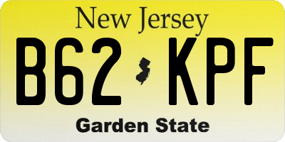NJ license plate B62KPF