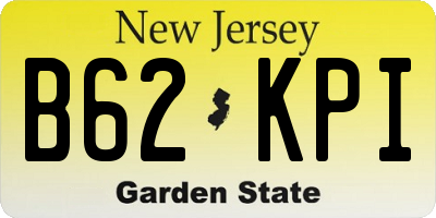 NJ license plate B62KPI