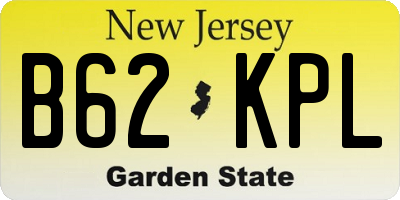 NJ license plate B62KPL