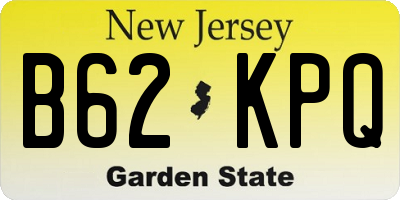 NJ license plate B62KPQ