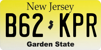 NJ license plate B62KPR