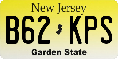 NJ license plate B62KPS