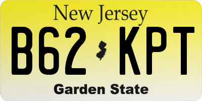 NJ license plate B62KPT