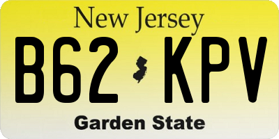 NJ license plate B62KPV