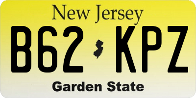 NJ license plate B62KPZ