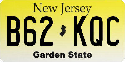 NJ license plate B62KQC