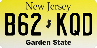 NJ license plate B62KQD
