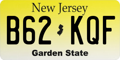 NJ license plate B62KQF