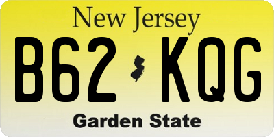 NJ license plate B62KQG