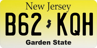 NJ license plate B62KQH
