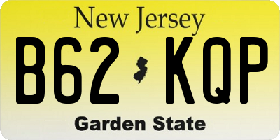 NJ license plate B62KQP