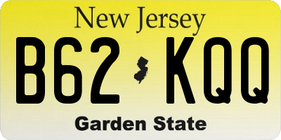 NJ license plate B62KQQ
