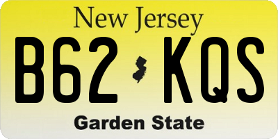 NJ license plate B62KQS