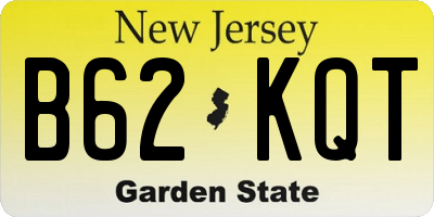 NJ license plate B62KQT