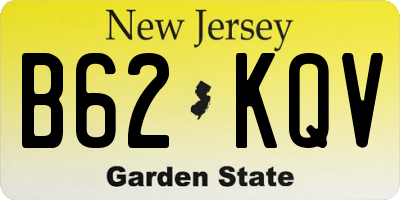 NJ license plate B62KQV