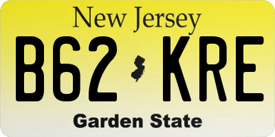 NJ license plate B62KRE