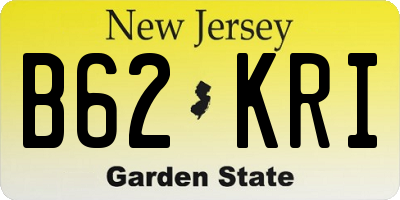 NJ license plate B62KRI