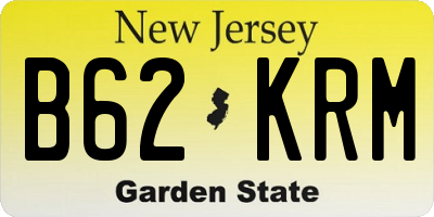 NJ license plate B62KRM