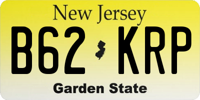 NJ license plate B62KRP