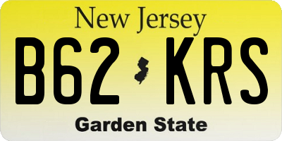 NJ license plate B62KRS