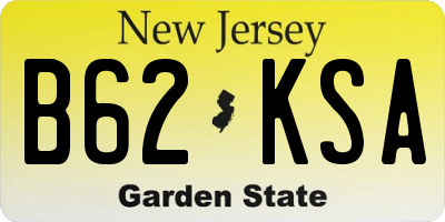 NJ license plate B62KSA