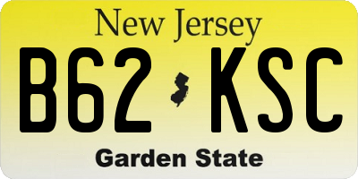NJ license plate B62KSC