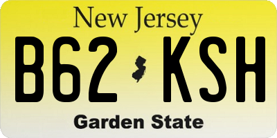 NJ license plate B62KSH