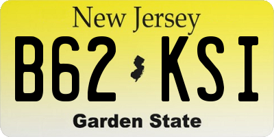 NJ license plate B62KSI