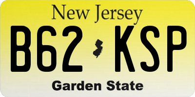 NJ license plate B62KSP